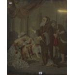 A 19th Century needlepoint of a religious scene in a gilt frame, 78cm x 65cm   Best Bid