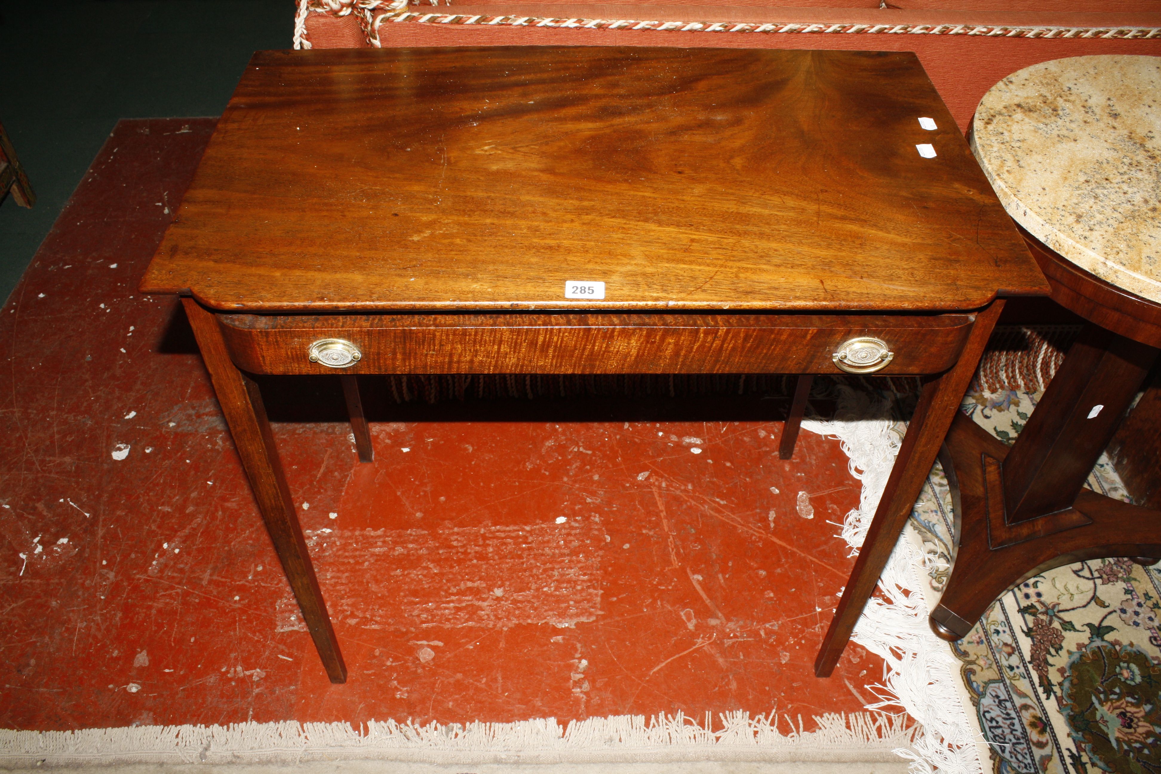 A 19th Century mahogany bowfront side table