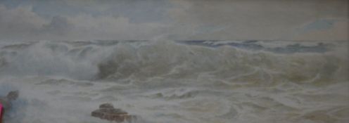 Ernest Stuart (act. 1889-1915)  Sea scape Watercolour Signed lower left 25.5cm x 75cm