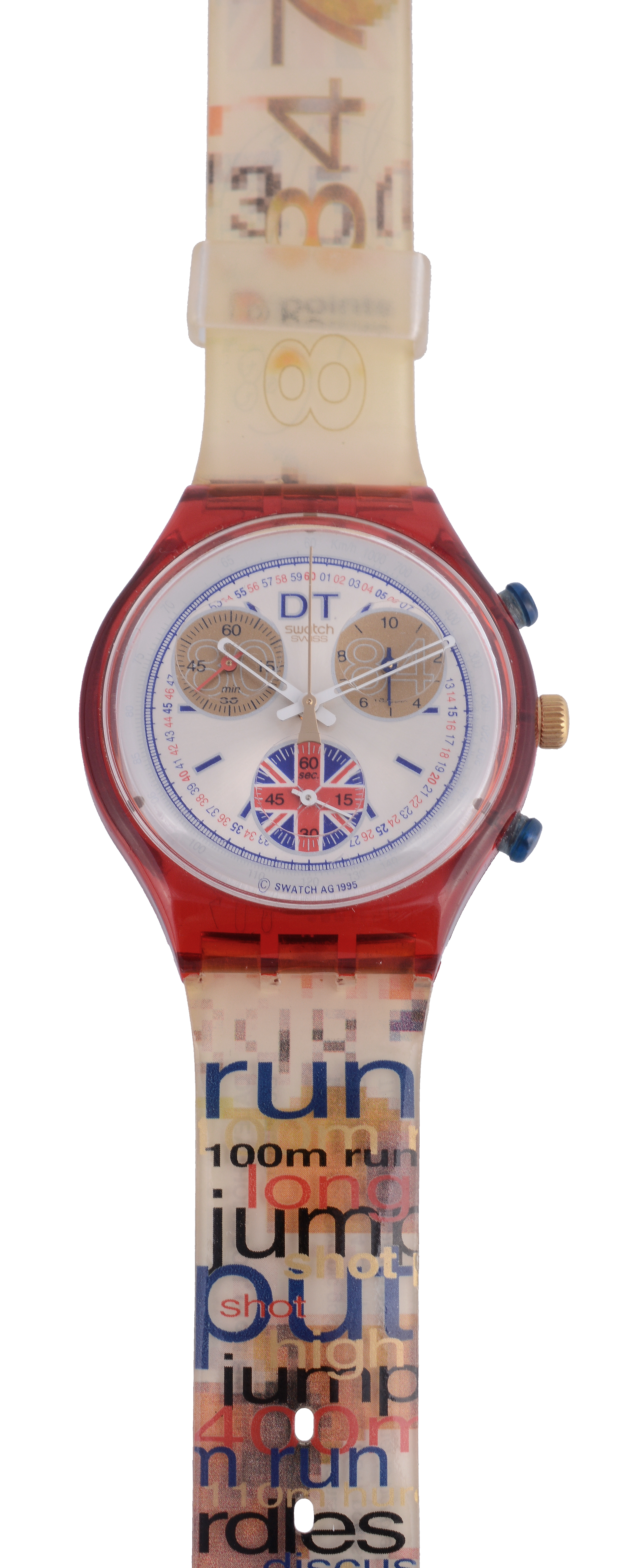 Swatch, Daley Thompson, Atlanta 1996 Olympic Games, a plastic wristwatch, quartz chronograph