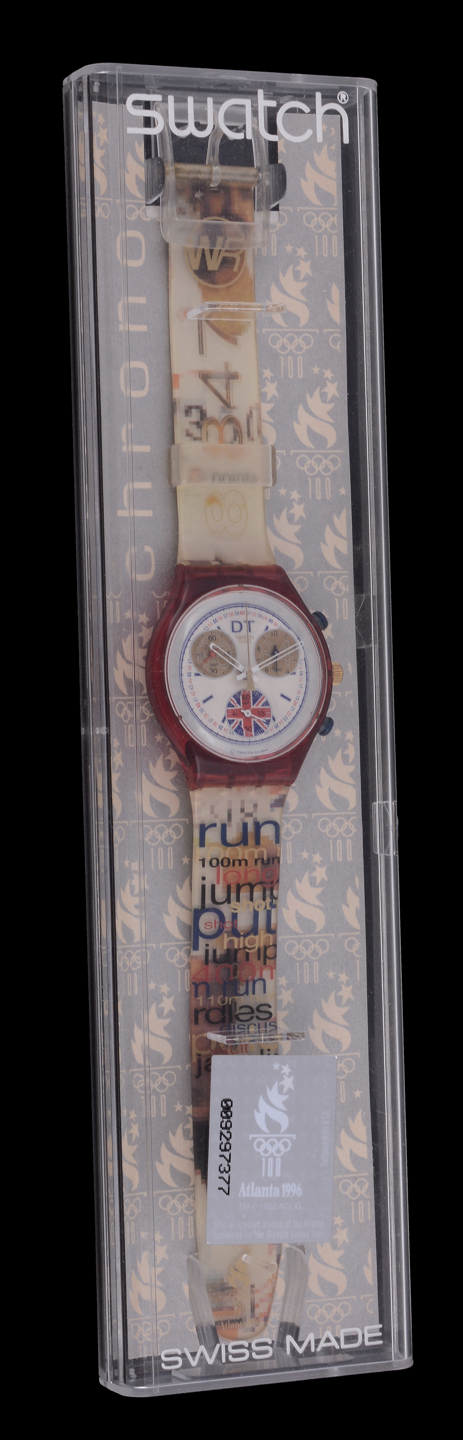 Swatch, Daley Thompson, Atlanta 1996 Olympic Games, a plastic wristwatch, quartz chronograph - Image 2 of 2