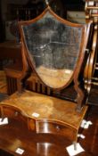 A George III mahogany dressing table mirror