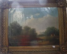 Continental School (Late 19th/ early 20th Century) German landscape Oil on canvas Signed lower