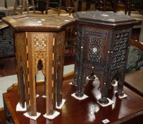 Two Moorish tables and a window seat