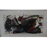 After Miro 'Escultor' Lithograph Limited edition  19cm x 39cm