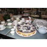A quantity of ceramics, to include Derby, Minton, Spode, Wedgwood plates, teapots, cake stands and