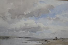 Gerald Ackerman (1876-1960)  Estuary at low tide Watercolour Signed lower right 24cm x 35.5cm