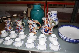 A quantity of assorted ceramics, to include three Mason's graduated jugs and one similar, a large