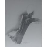 English School (20th Century) Nude Pencil drawing Signed indistinctly lower right 40cm x 31cm