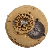 Mouline Bautte & Maynier, Geneva, a Swiss fusee verge watch movement, no. 18349, with foliate