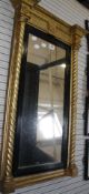 A 19th Century small gilt framed pier glass 85cm high, 44cm wide