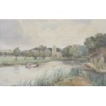 F...Davis (19th Century) 'Henningford Gray' Watercolour Unsigned, inscribed to reverse 31cm x 49cm