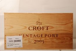 Croft Vintage Port 2003 12 bts OWC  Croft Vintage Port 2003  12 bts OWC