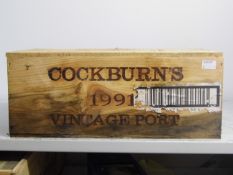 Cockburns Vintage Port 1991 6 bts OWC  Cockburns Vintage Port 1991 6 bts OWC