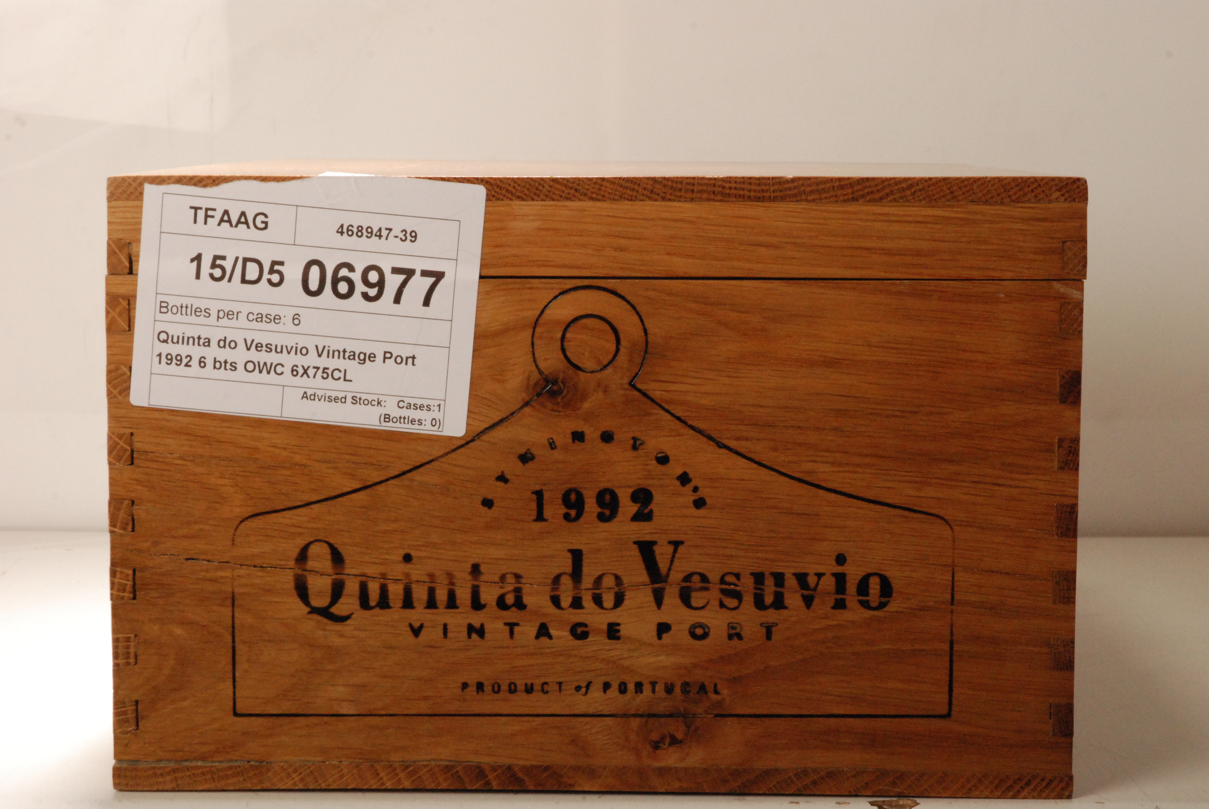 Quinta do Vesuvio Vintage Port 1992 6 bts OWC  Quinta do Vesuvio Vintage Port 1992  6 bts OWC