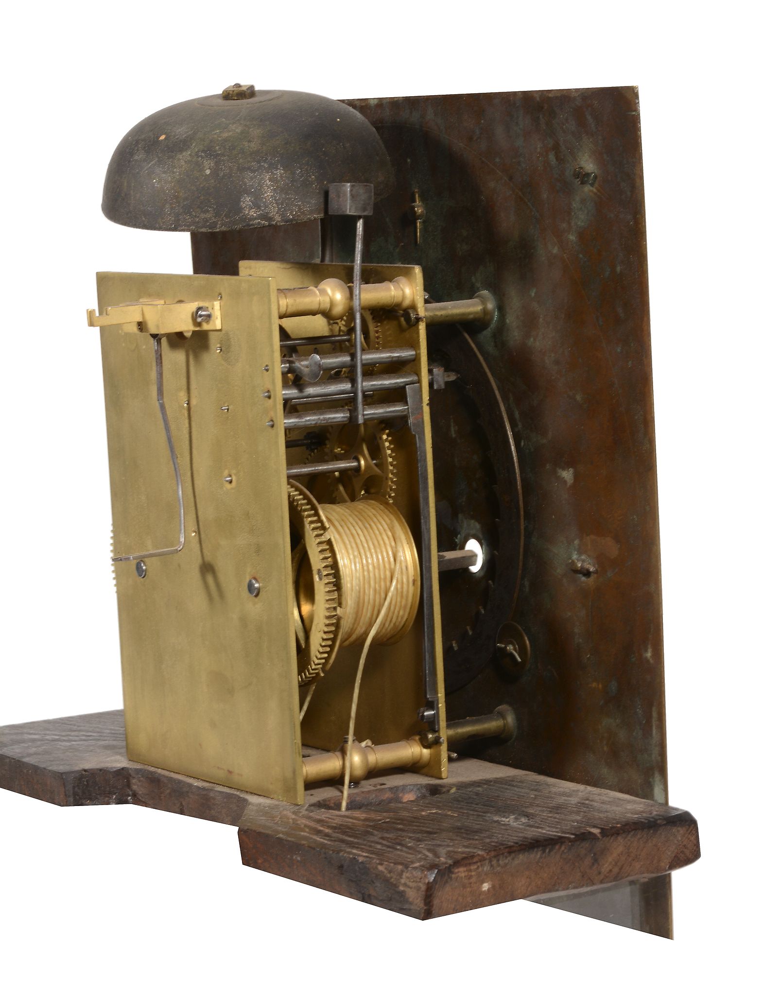 A Queen Anne eight-day longcase clock movement and dial  Samuel Stretch, Bristol, early 18th - Image 2 of 3