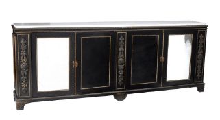 A French ebonised and gilt metal mounted side cabinet , early 19th century  A French ebonised and