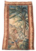 A Continental woven tapestry in Verdure style  A Continental woven tapestry in Verdure style,   late