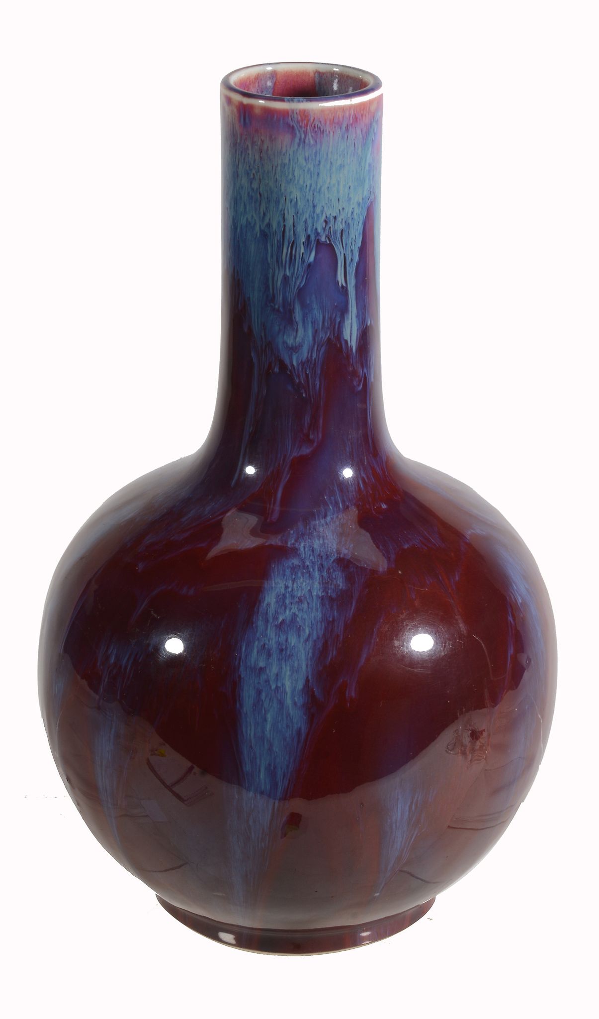 A Chinese high-fired bottle vase, late19th/20th century  A Chinese high-fired bottle vase,
