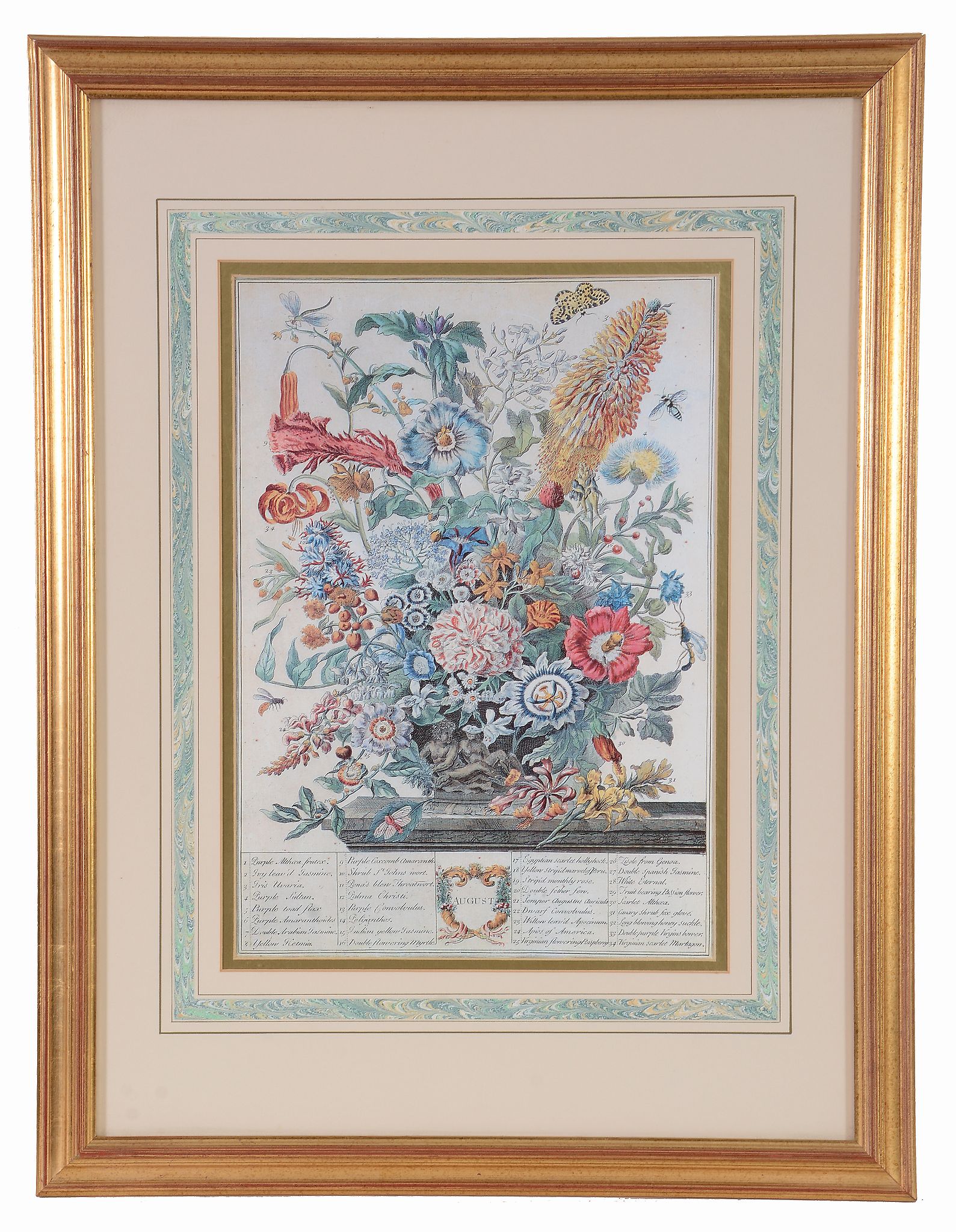 A set of twelve framed botanical prints , vases of flowers representing...  A set of twelve framed - Image 3 of 12