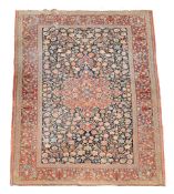 A Kashan rug , approximately 234cm x 158cm  A Kashan rug  , approximately 234cm x 158cm