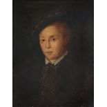 English School (19th Century) - Portrait of a young boy, possibly Edward VI Oil on canvas 54 x 42