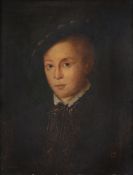 English School (19th Century) - Portrait of a young boy, possibly Edward VI Oil on canvas 54 x 42