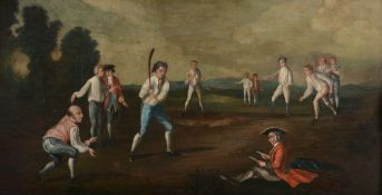 Follower of Francis Hayman (1708-1776) - A game of cricket at the Artillery Ground, Finsbury, London