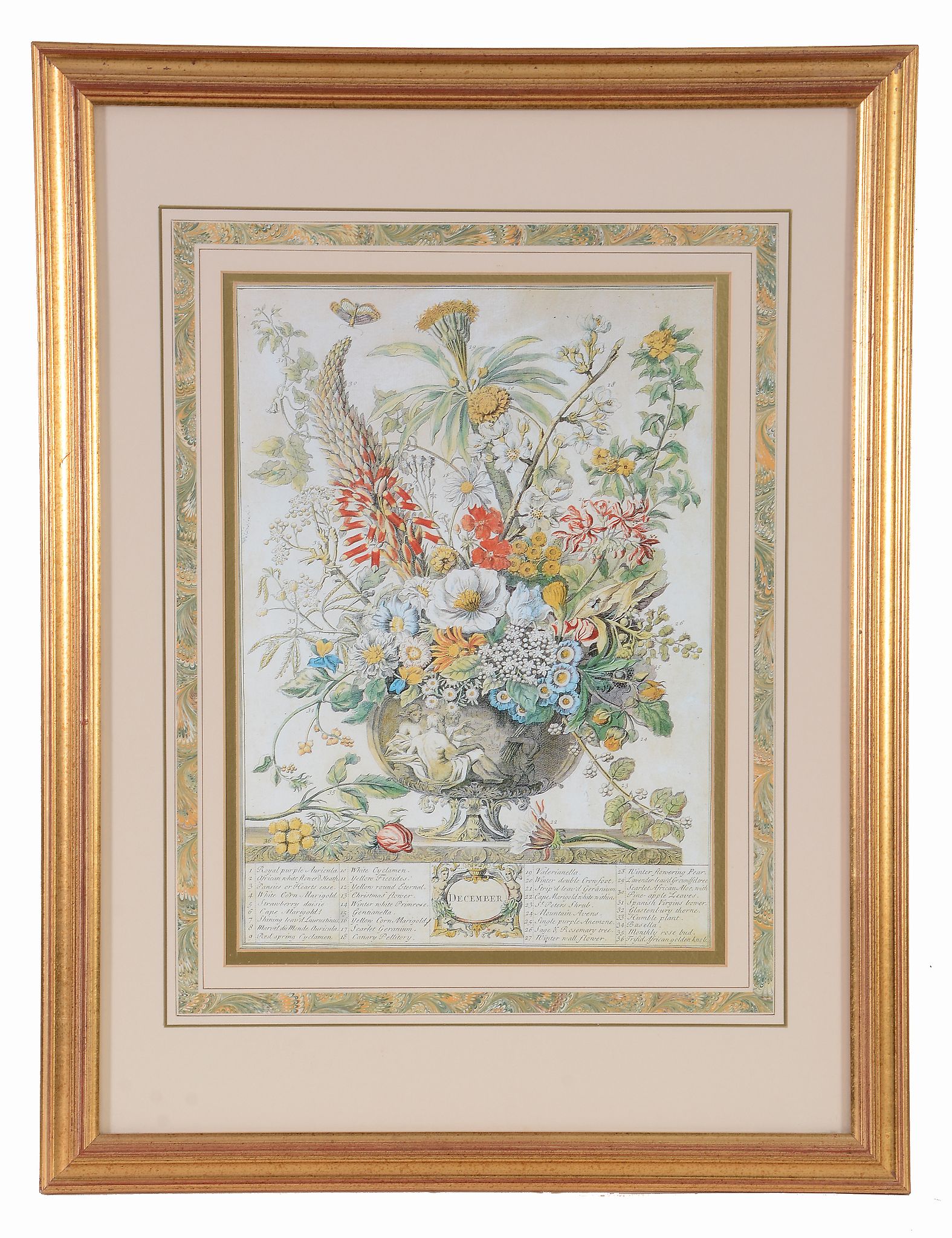 A set of twelve framed botanical prints , vases of flowers representing...  A set of twelve framed - Image 2 of 12