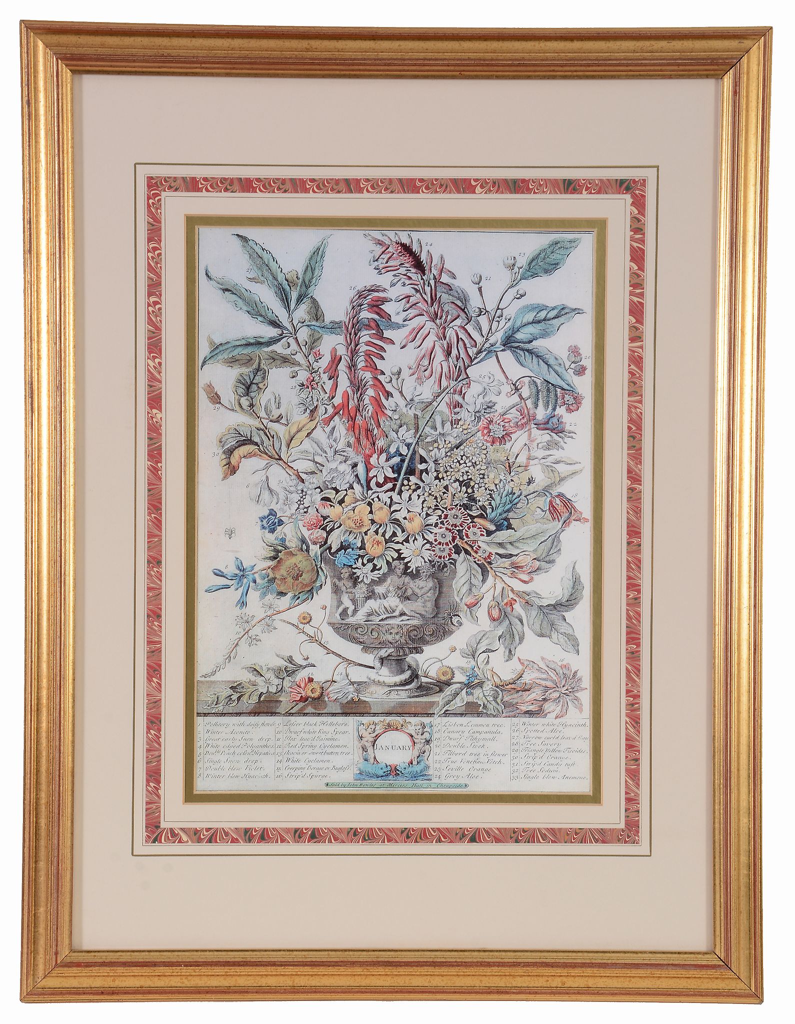 A set of twelve framed botanical prints , vases of flowers representing...  A set of twelve framed - Image 9 of 12