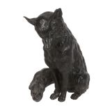 A Viennese patinated bronze model of a fox, circa 1900, by Bergman  A Viennese patinated bronze