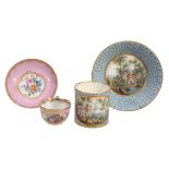 A Sevres-style cabinet cup and saucer , 19th century  A Sevres-style cabinet cup and saucer  ,