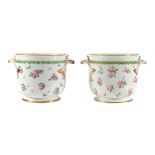 A pair of Sevres-style porcelain seaux a bouteilles, mid 19th century  A pair of Sevres-style