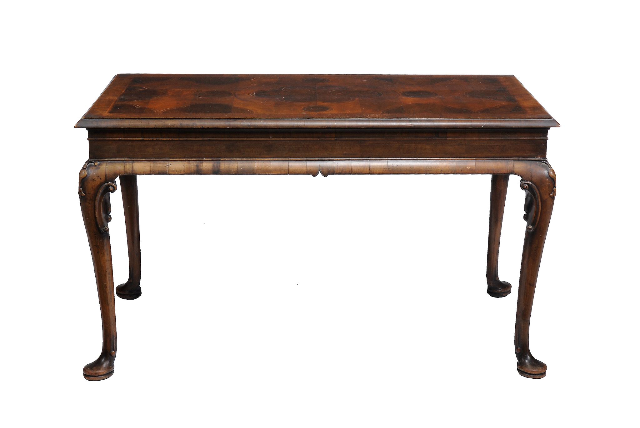 A walnut and inlaid centre table in George I style , early 19th Century  A walnut and inlaid