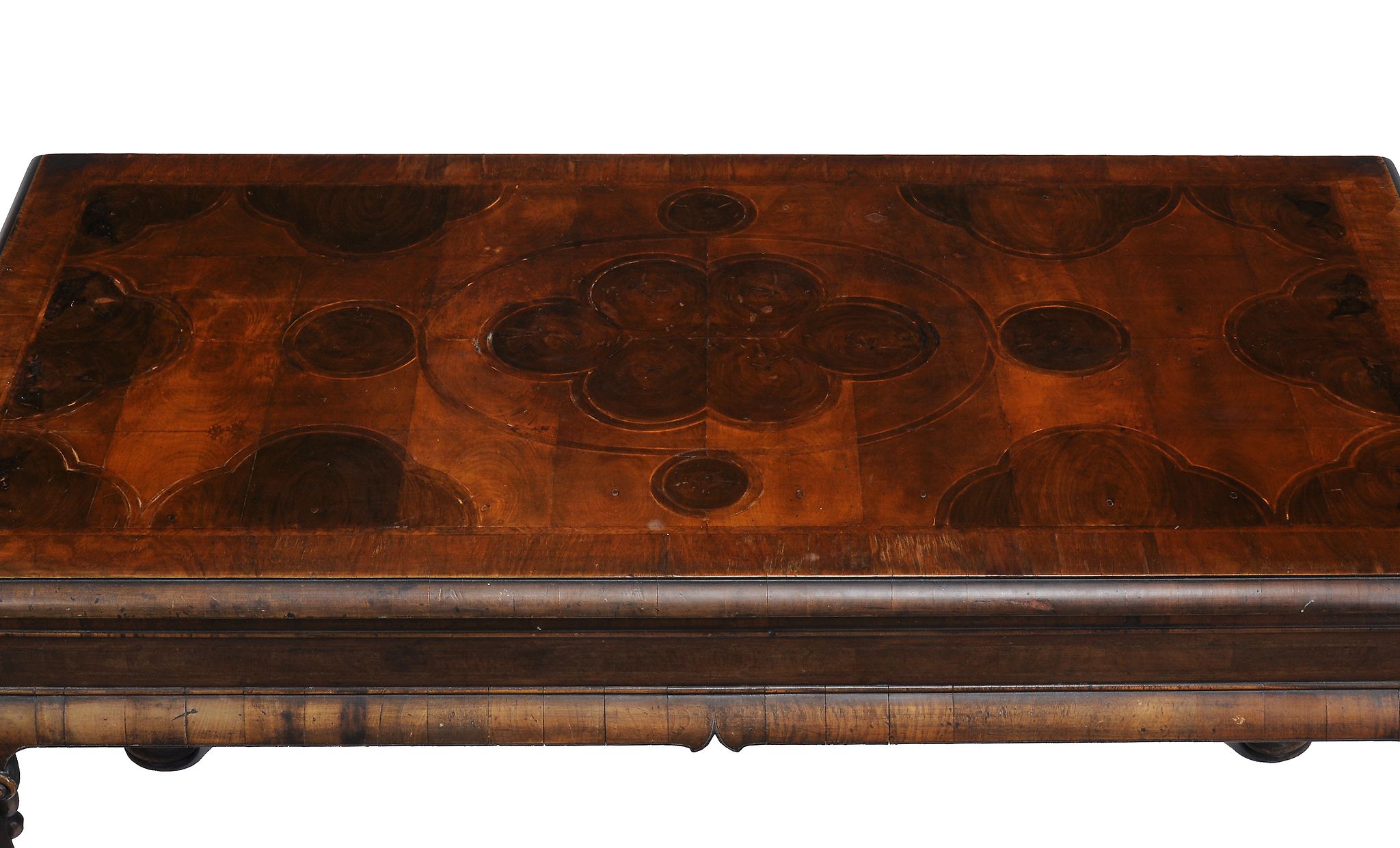 A walnut and inlaid centre table in George I style , early 19th Century  A walnut and inlaid - Image 4 of 4