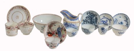 An assortment of mostly English porcelain teawares  An assortment of mostly English porcelain