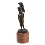 Charles Auguste Fraikin Venus a la Colombe , a patinated bronze model of a nude  Charles Auguste