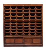 An oak haberdashery cabinet , early 20th century  An oak haberdashery cabinet  , early 20th century,