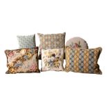 A collection of assorted tapestrywork and fabric cushions  A collection of assorted tapestrywork and