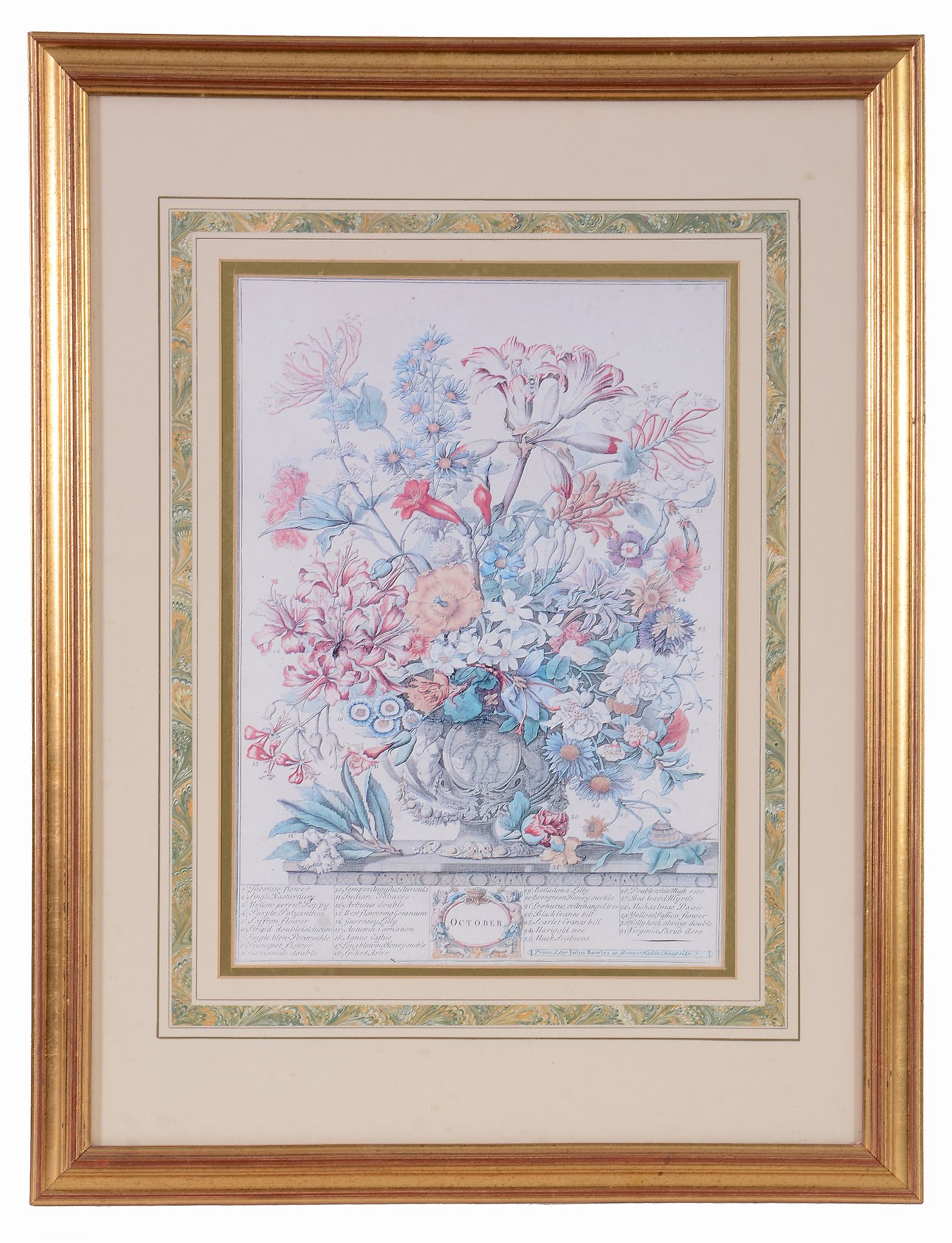 A set of twelve framed botanical prints , vases of flowers representing...  A set of twelve framed - Image 5 of 12