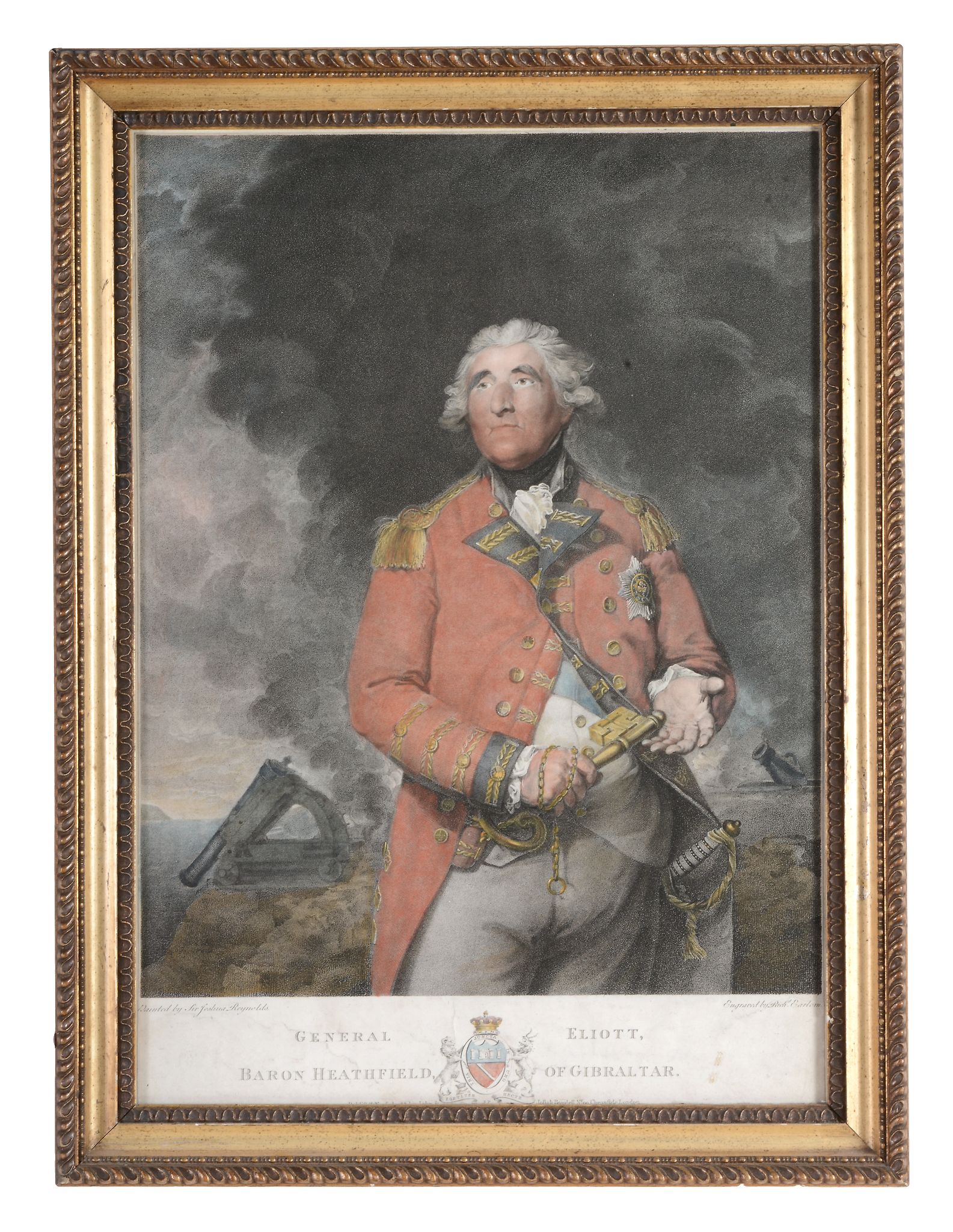 After Sir Joshua Reynolds (1723-1792) - General Eliott, Baron Heathfield of Gibraltar By Richard