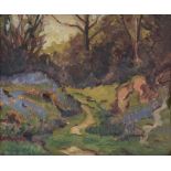 Philip Maurice Hill (1892-1952) - Path in spring Oil on board Signed lower left  33.5 x 41 cm. (13