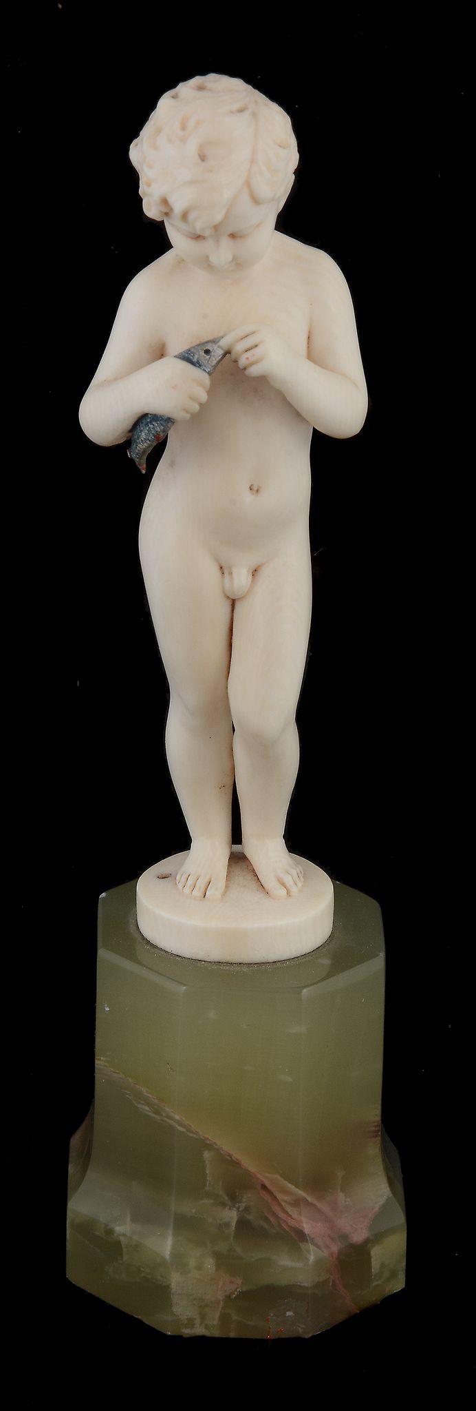 Ferdinand Preiss, an ivory carving of a fisher boy, circa 1930, signed  Ferdinand Preiss, an ivory - Image 2 of 2