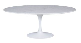 Eero Saarinen for Knoll, an oval dining table, designed 1953-58  Eero Saarinen for Knoll, an oval