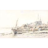 James McBey (1883-1959) - Early Morning, Maldon Watercolour, heightened with white, on wove paper