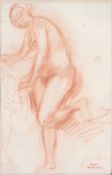 Léon Louis Antoine Riesener (1808-1878) - Study of a nude woman Red chalk on laid paper Studio stamp
