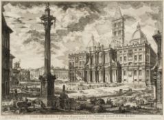 Giovanni Battista Piranesi  (1720-1778) - Veduta della Basilica di S.ta Maria Maggiore con le due