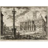 Giovanni Battista Piranesi  (1720-1778) - Veduta della Basilica di S.ta Maria Maggiore con le due