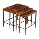 Grete Jalk for Poul Jeppsen, a nest of three rosewood tables, 1950s, maker  Grete Jalk for Poul