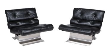 Francois Monnet for Kappa, a pair of lounge chairs, circa 1970  Francois Monnet for Kappa, a pair of